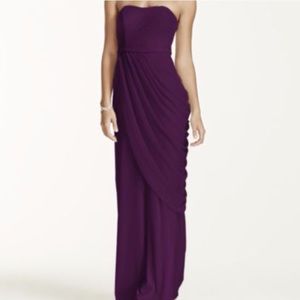 David’s bridal plum dress size 2
